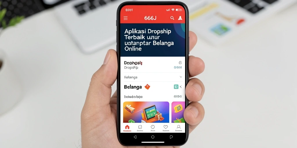 Antarmuka aplikasi 666J yang mudah digunakan untuk dropshipping.