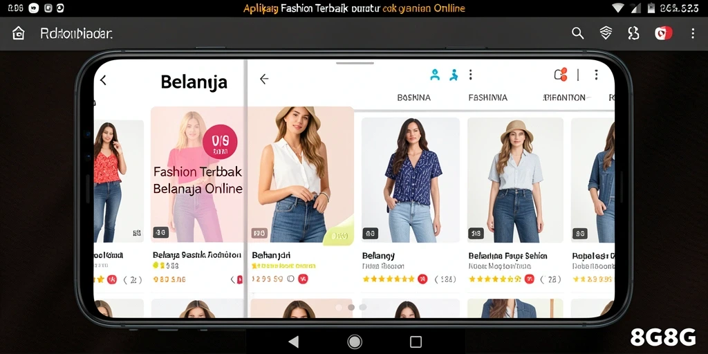 Tampilan antarmuka aplikasi 8G8G yang modern dan intuitif.