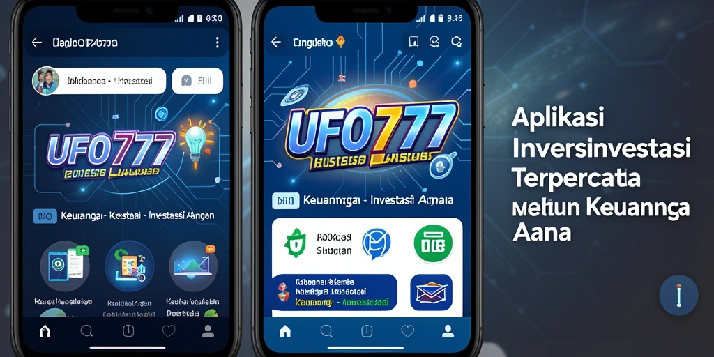 Tampilan antarmuka aplikasi Investasi UFO777 yang modern dan sederhana.