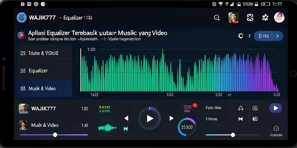 Tampilan utama WAJIK777 dengan fungsi equalizer yang intuitif.