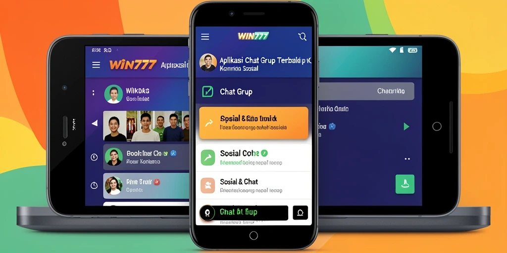Tampilan antarmuka WIN777 yang intuitif dan menarik untuk chatting grup.